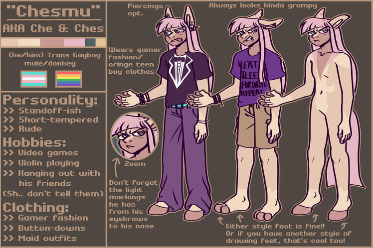 Reference Sheet with One Flat and Two Outfit Flats